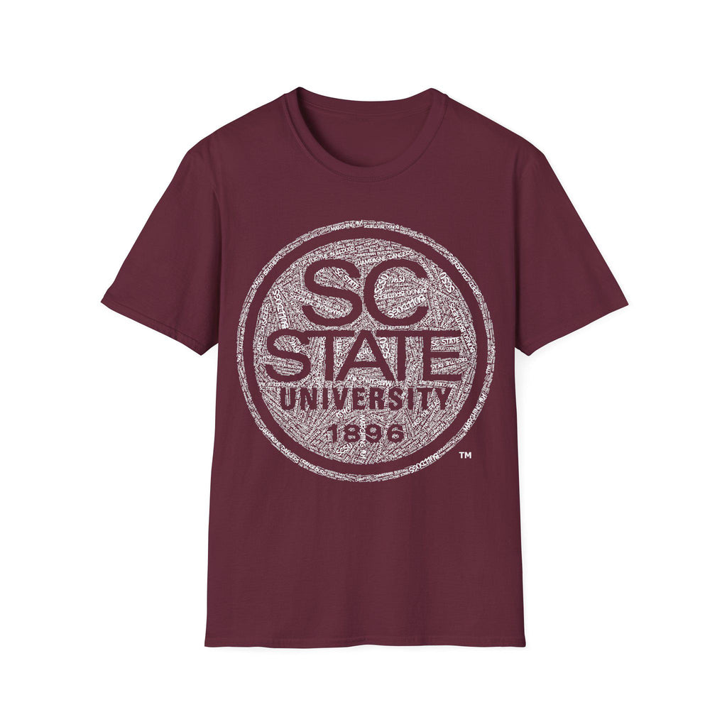 SCSU - SC State Word Cloud Logo Tee or Long Sleeve Tee Shirt