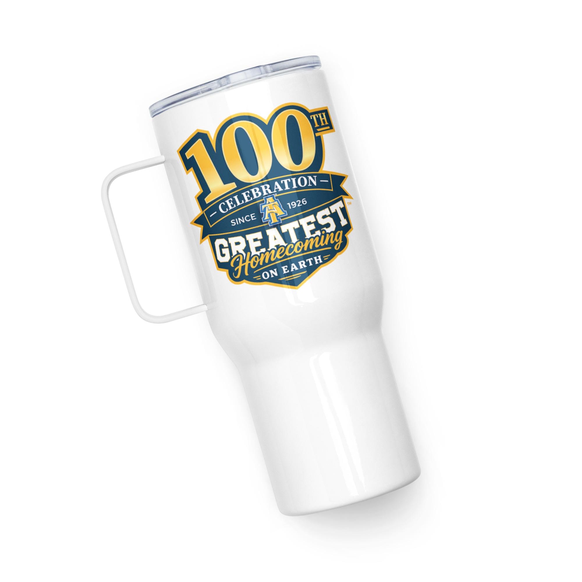 NCAT - GHOE 100 NC A&T Travel Mug With Handle and Straw 25oz, 40oz