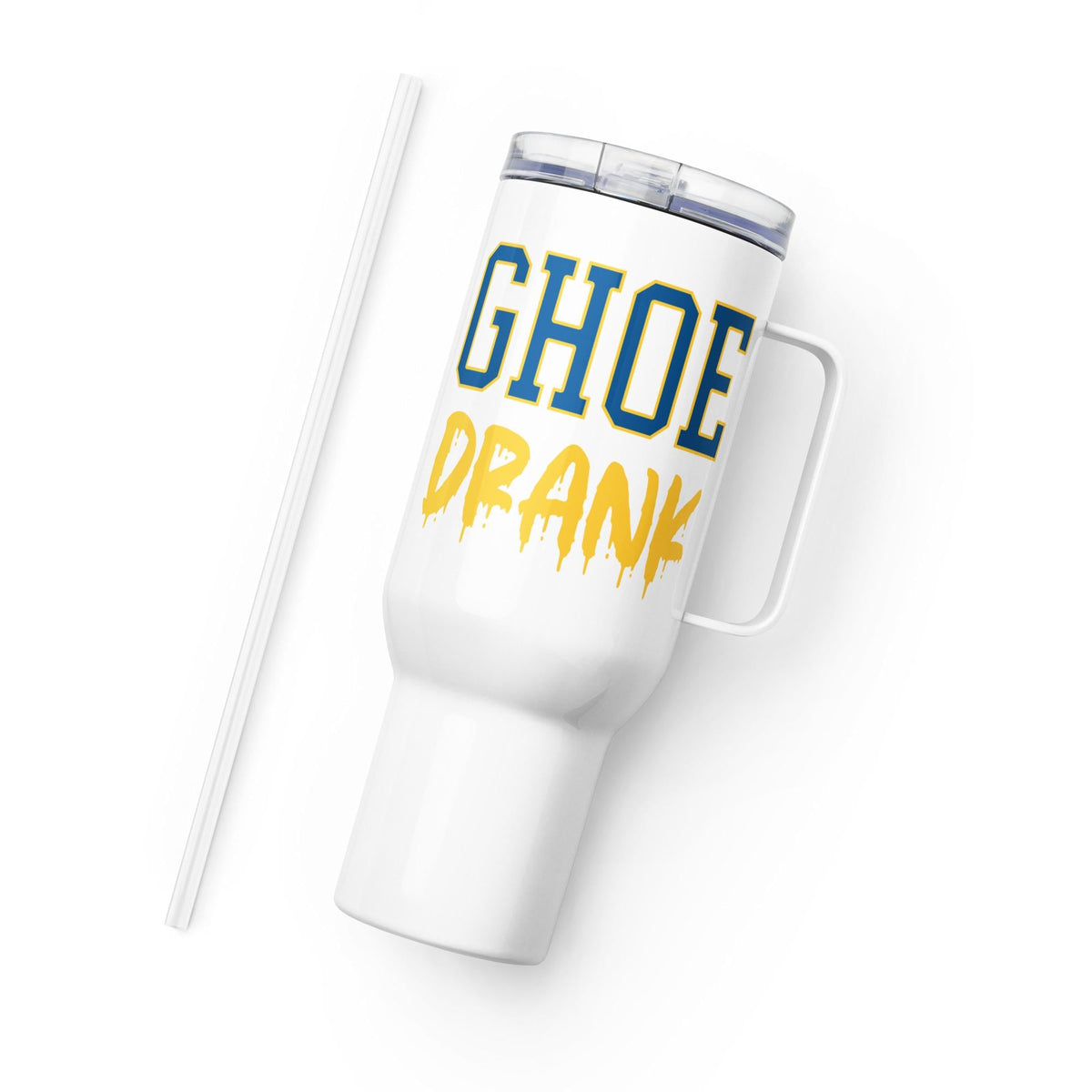Travel mug with a handle