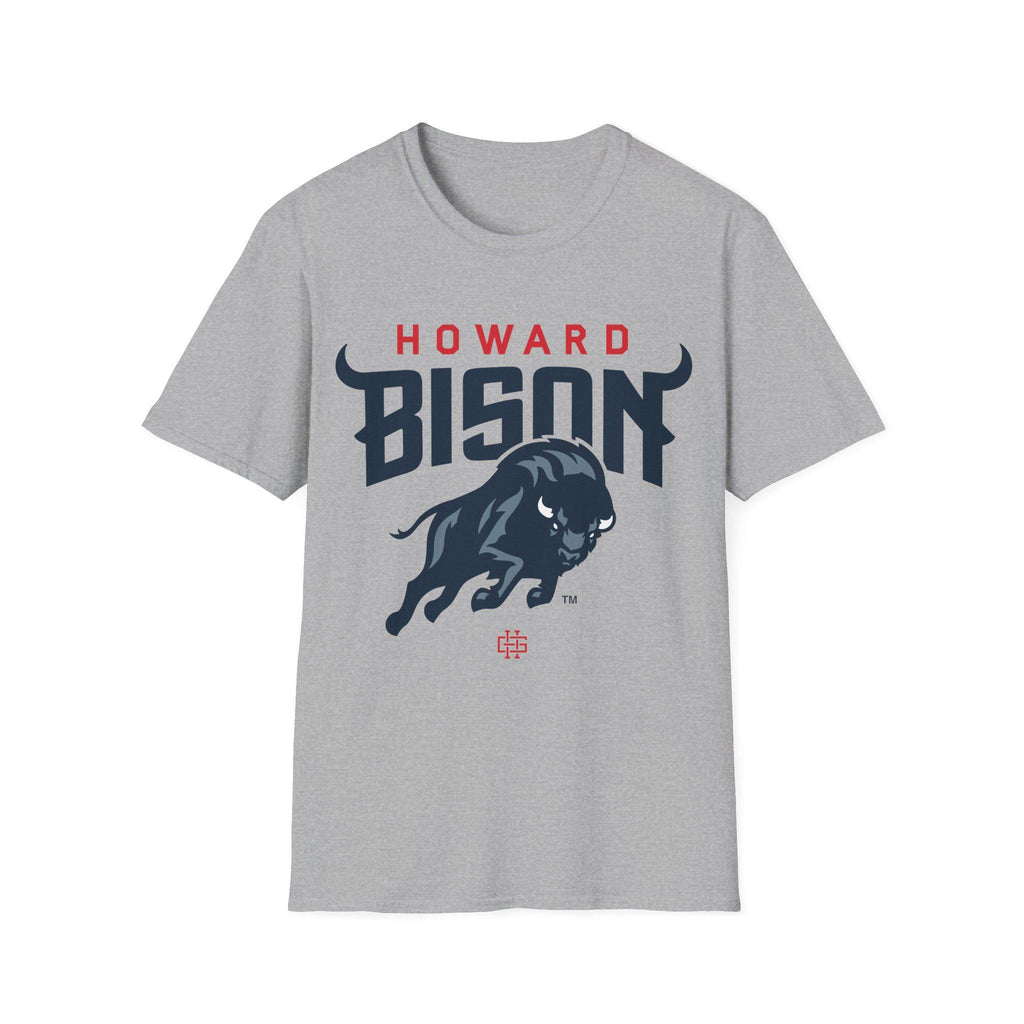 Howard - Bison Logo Unisex Tee T-Shirt , Long Sleeve Tee or Sweatshirt