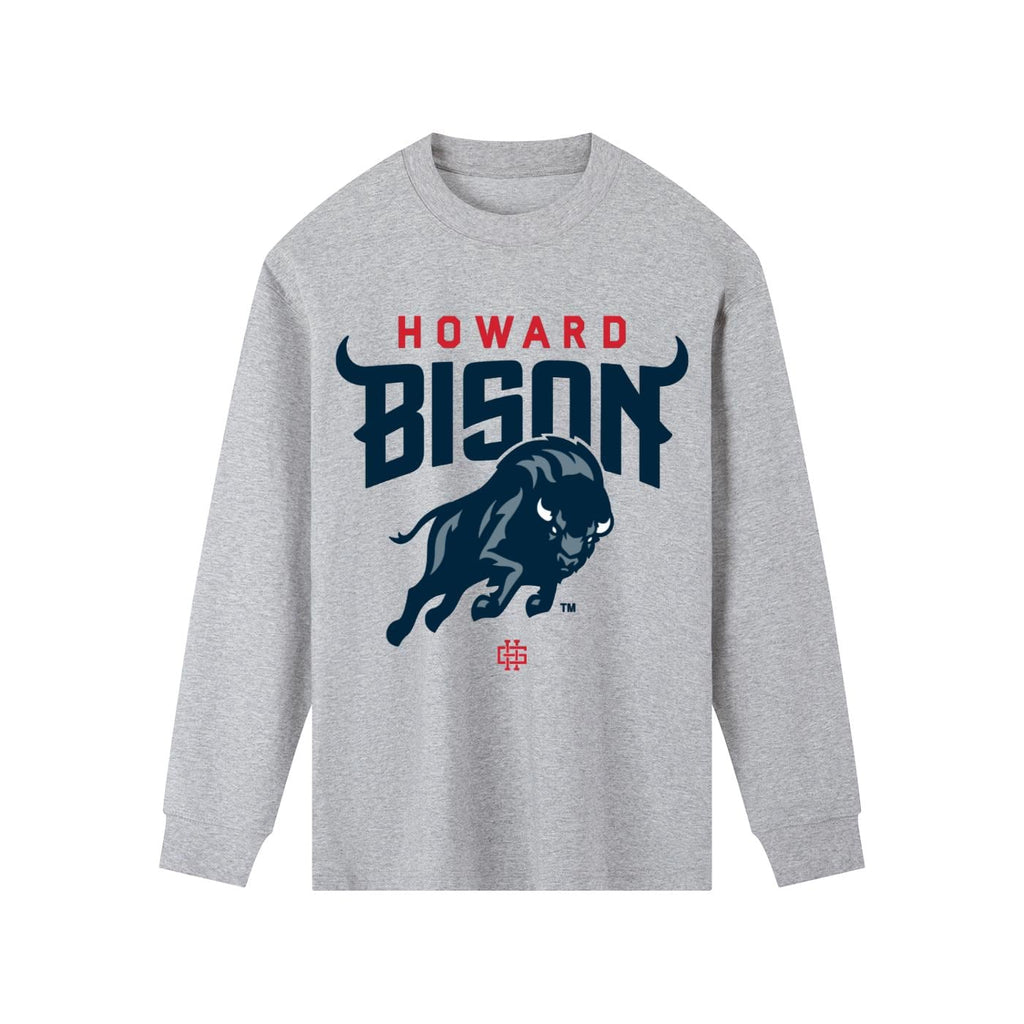Howard - Bison Logo Unisex Tee T-Shirt , Long Sleeve Tee or Sweatshirt