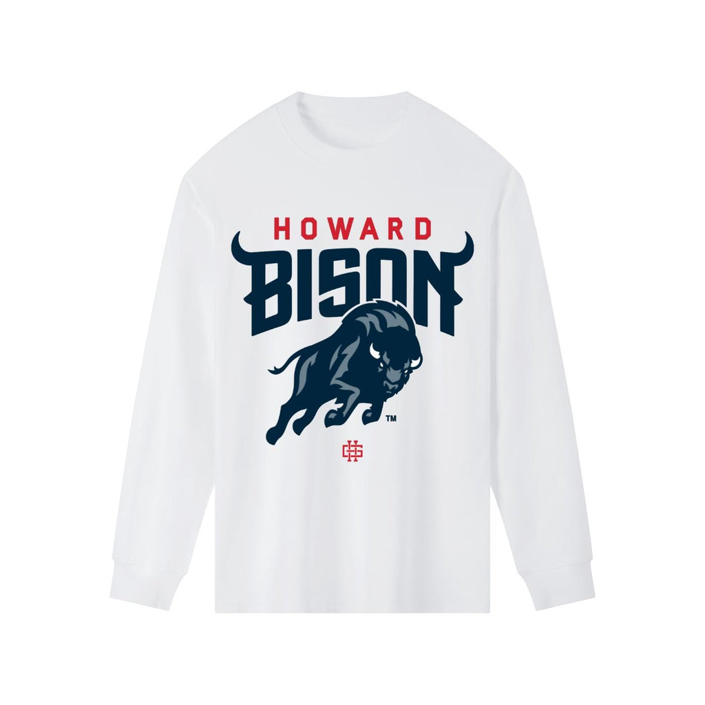 Howard - Bison Logo Unisex Tee T-Shirt , Long Sleeve Tee or Sweatshirt