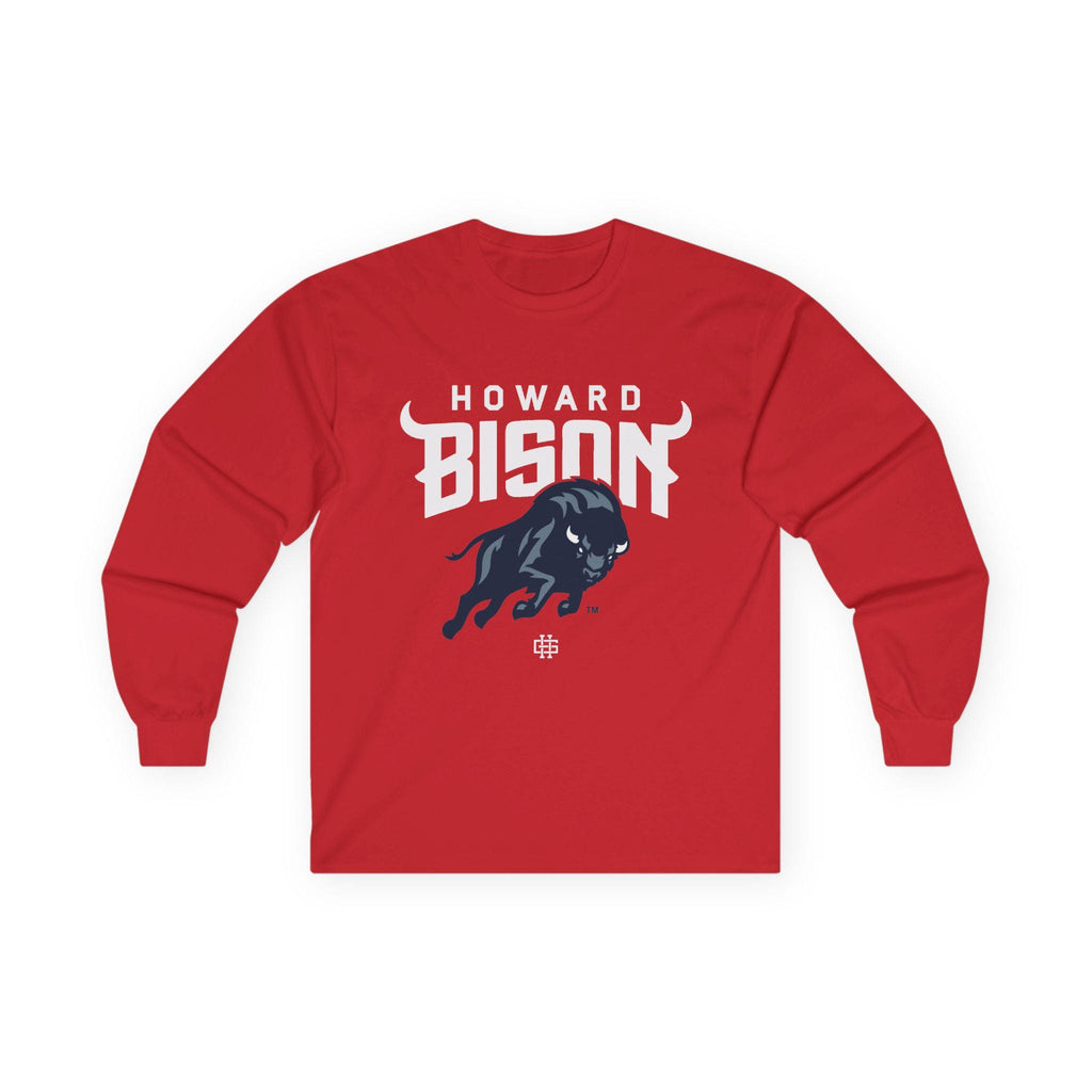 Howard - Bison Logo Unisex Tee T-Shirt , Long Sleeve Tee or Sweatshirt