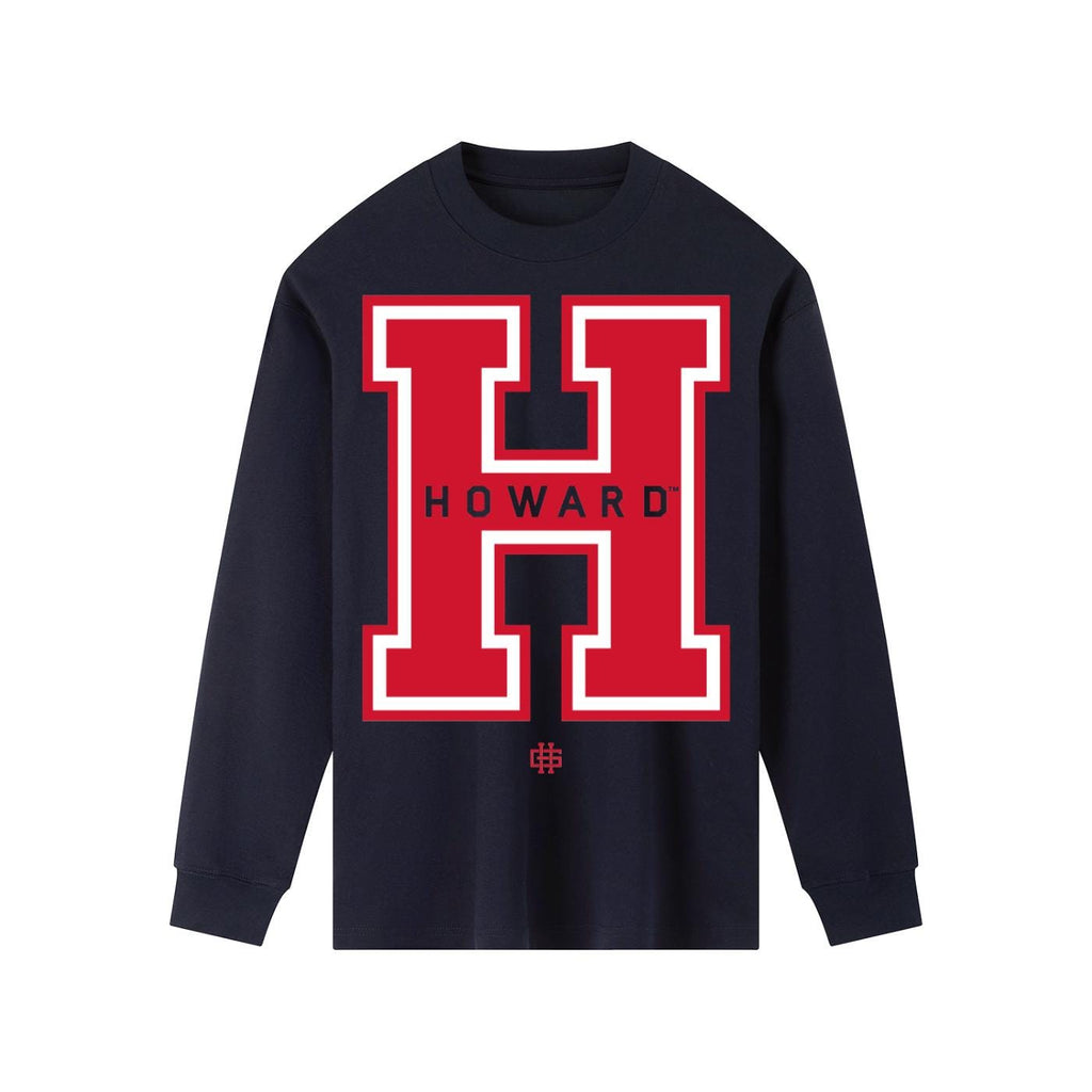 Howard - Bison H Logo Unisex Tee T-Shirt , Long Sleeve Tee or Sweatshirt