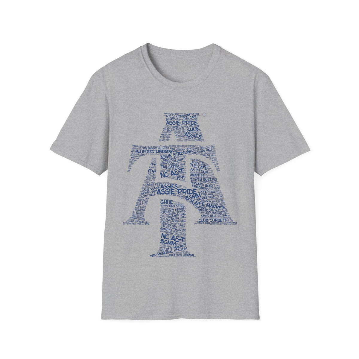 NCAT - Word Cloud Logo NC A&T Tee T-Shirt, Sweatshirt or Long Sleeve Shirt __etsy:8634770474