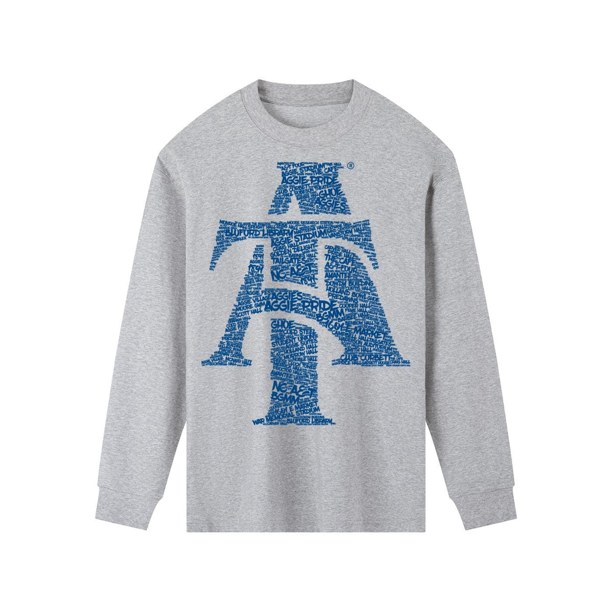 NCAT - Word Cloud Logo NC A&T Tee T-Shirt, Sweatshirt or Long Sleeve Shirt __etsy:8682595113