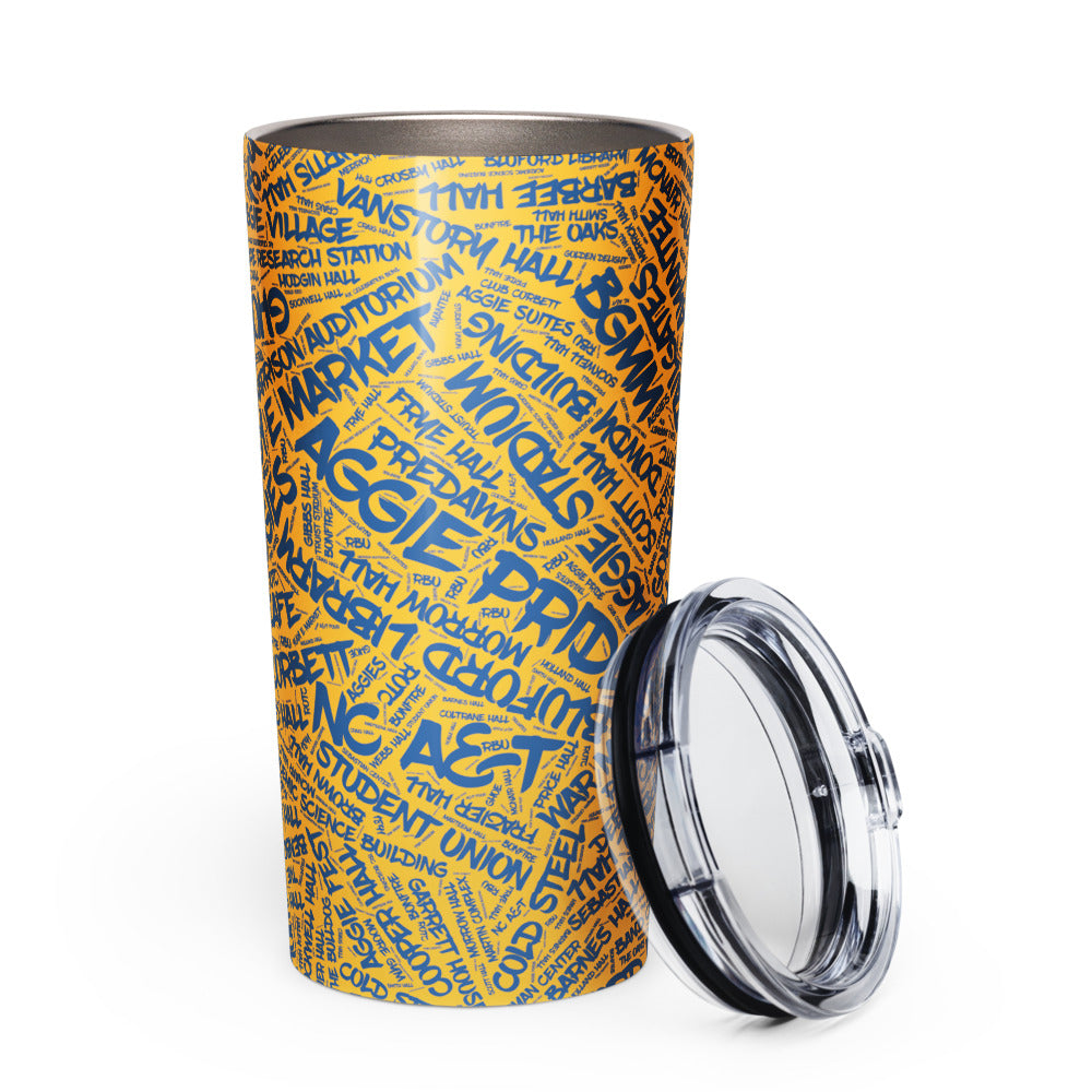 NC A&T Aggie Pride 20oz Tapered Stainless Steel Tumbler