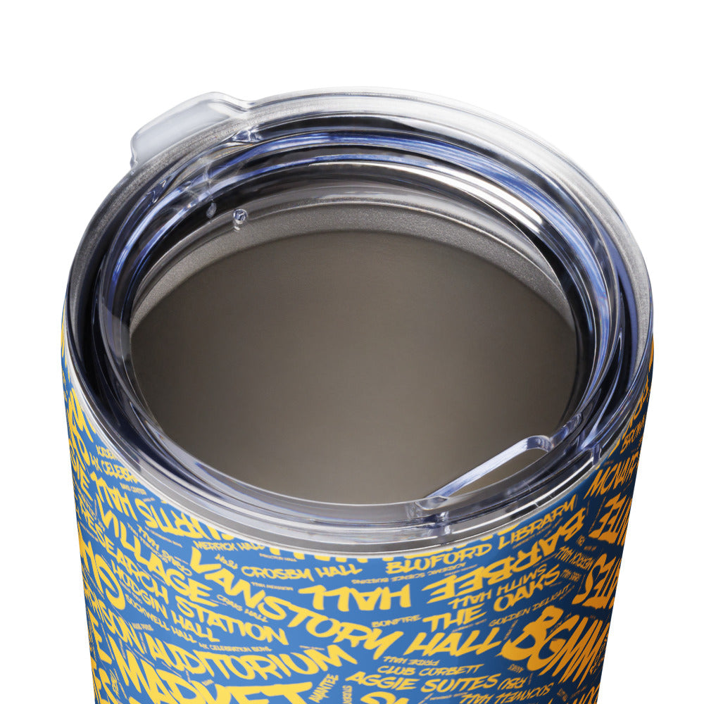 NC A&T Aggie Pride 20oz Tapered Stainless Steel Tumbler